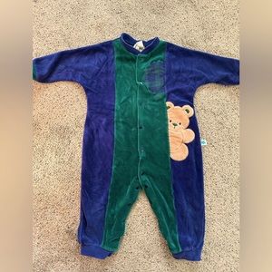 Vintage Little Me. 18M velour one-piece.